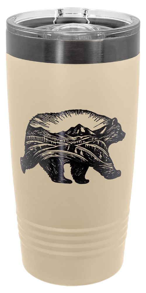 Warm Sand/Ghost Black 20oz Polar Camel ION-Plated Vacuum Insulated Tumbler with Slider Lid #2