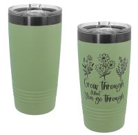 Summer Sage/Ghost Black 20oz Polar Camel ION-Plated Vacuum Insulated Tumbler with Slider Lid