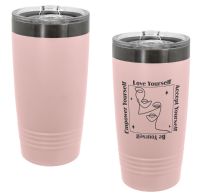 Blush/Ghost Black 20oz Polar Camel ION-Plated Vacuum Insulated Tumbler with Slider Lid