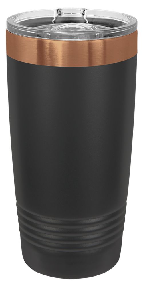 Black/Rose Gold 20oz Polar Camel ION-Plated Vacuum Insulated Tumbler with Slider Lid