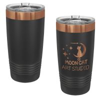 Black/Rose Gold 20oz Polar Camel ION-Plated Vacuum Insulated Tumbler with Slider Lid