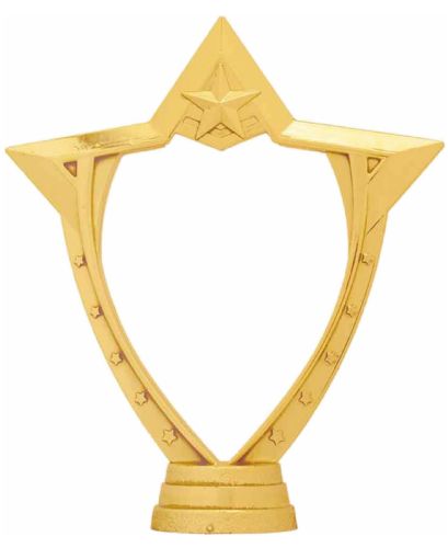 6 1/4" Gold Star Style Medal Holder Figure
