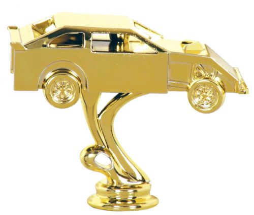 3 3/4" Dirt Track Car Gold Trophy Figure