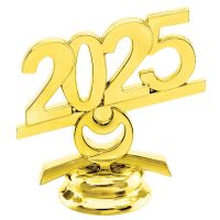 2 1/2" Gold Circle 2025 Year Date Trophy Trim Piece