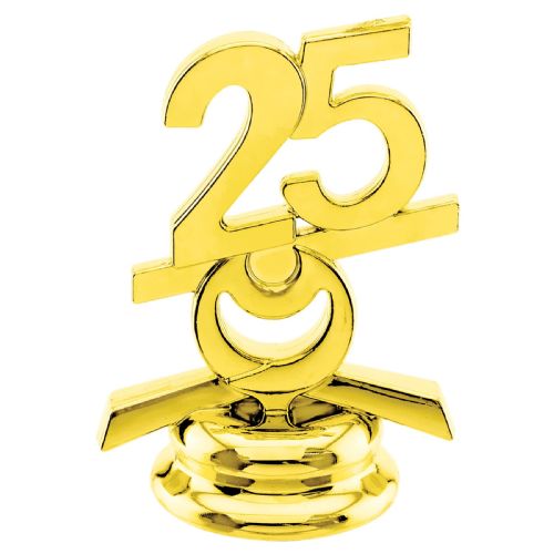 2 1/2" Gold Circle 25 Year Date Trophy Trim Piece