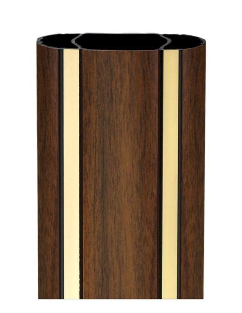 Rectangular (Rounded Corners) Walnut Finish Graphic Trophy Column Full 45" stick #2