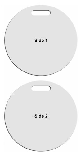 Custom 3 1/2" Round Double Sided Aluminum Bag Tag #3