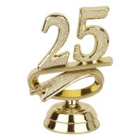 2 1/2" Gold "25" Year Date Trophy Trim Piece