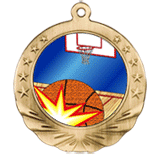 3D Basketball Motion Award Medal 2 3/4